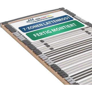 AM Qualitätsmatratzen 7 Zonen Lattenrost Vormontiert Made in Germany mit Holmüberdeckenden Federleisten 70x200cm