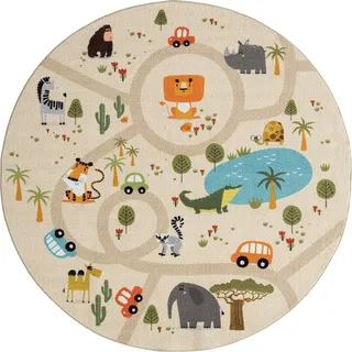 The CarPET Happy Life Kinderteppich 160 x 160 cm Beige