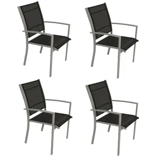 DEGAMO Pino Stapelsessel 55 x 64 x 88 cm schwarz 4 St.