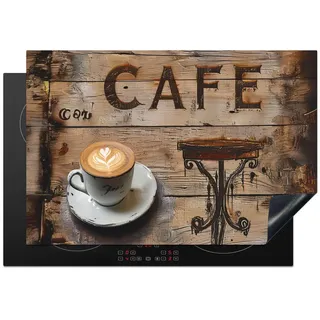 onlywow Herdabdeckplatte 78x52 cm Schwarz