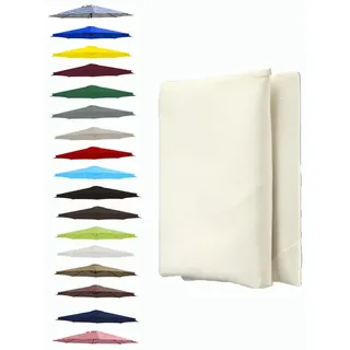 BEEGMA Sonnenschirm Ersatzbezug 6 Streben Ampelschirm Bezug UV-Schutz 200cm 250cm 270cm 300cm Sonnenschirm Ersatz Marktschirm Überdachung(Color:White,Size:300cm/10FT)