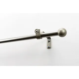 GARESA Vorhangstange Bolti mit offenem Träger 1-läufig Ø 16 mm 140 cm Silber