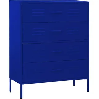 vidaXL Kommode 80 x 101,5 x 35 cm Marineblau