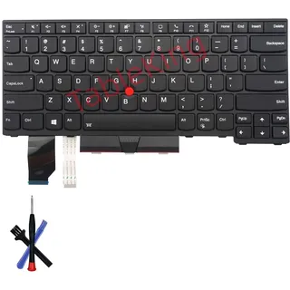Ersatz-Tastatur mit Hintergrundbeleuchtung für Lenovo Thinkpad L14 Gen1 L14 Gen2 (US Englisch, Hintergrundbeleuchtung)