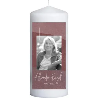 Personalisierbare Trauerkerze im Design "Sanfte Wellen Kerze" - Andachtsvolle Kerzen einfach online bei wunderkarten gestalten und bestellen