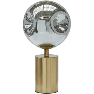 BELIANI Tischlampe Messing Metall Glasschirm Modern Glam Design Wohnzimmer Beleuchtung - Gold