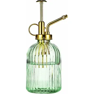 Glas-pflanzenzerstäuber-sprühflasche, 7,5" Grüne Glas-sprühflasche Mit Goldener Pumpenkappe, Kleine Gießkanne, Kleiner Pflanzensprüher Für Zimmer- Und Gartenpflanzen, Grün+gold (grün+gold E)