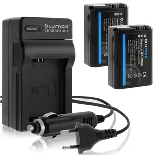 Blumax Set mit Lader für Sony NP-FW50 Alpha 6500 1030mAh Kamera-Akku