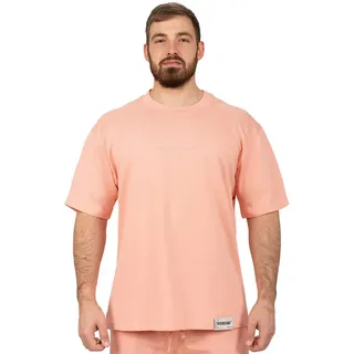 Reichstadt Trainingsshirt Herren Oversized Kurzes Hemd 22RS033 in kräftigen Farben rosa XS