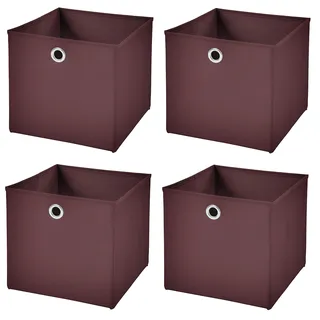 Stick&Shine Faltbare Aufbewahrungsboxen in verschiedenen Farben, 33 x 33 x 33 cm braun