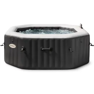 Intex 28458EX - Whirlpool aufblasbar PureSpa Jet&Bubble Deluxe, 4 Personen, 120 Düsen, Heizung, Schwarz, 201x71 cm