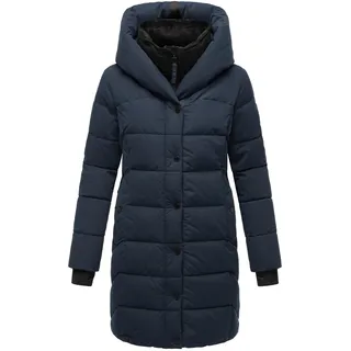 Navahoo Steppmantel »Steppmantel Knutschilein Stylischer Damenmantel mit abnehmbarem Fleece-Kragen blau