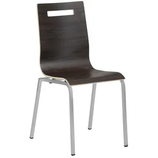 Mayer Sitzmöbel Stapelstuhl »2119«, BxL: 53 x 55 cm, Stahl/Holz - braun