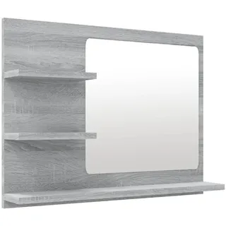 vidaXL Badspiegel Grau Sonoma 60x10,5x45 cm Holzwerkstoff