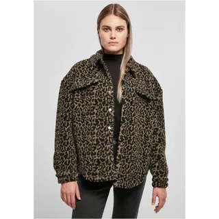 URBAN CLASSICS Aop Sherpa Überhemd Dark Taupe Leo M