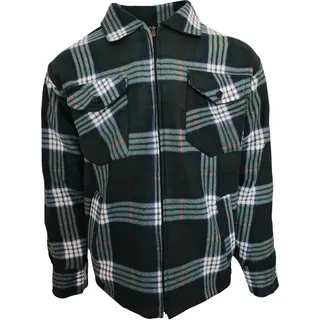 Herren Holzfäller Hemd Thermohemd gefüttert Sweatshirt Fleece Kariert Jacke, Petrol/M - Petrol - M