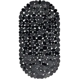 Relaxdays Badewannenmatte Steinoptik Wanneneinlage Schwarz