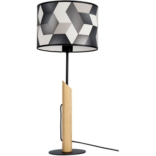 Tischleuchte BRITOP LIGHTING "ESPACIO" Lampen Gr. Ø 27 cm Höhe: 70 cm, bunt (schwarz, weiß, beige) Tischlampen