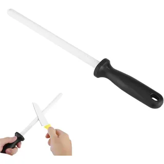 Keramik-Schleifstab, Messerschärfer, Wetzstahl mit eingebauten Winkelführungen und bruchsicherer Kappe, Stab, Diamant-Carbon, professionelle Küche, Zuhause, Jagd, Meisterkoch