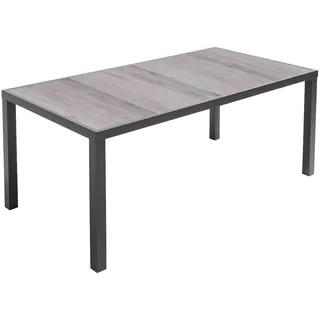 Oviala Business Tisch aus Aluminium und Keramik graues Holz