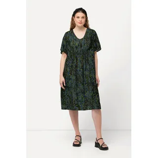 Ulla Popken Jerseykleid Punkte Schwarz 50/52