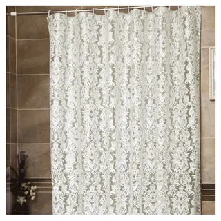 Sunicol Duschvorhang Marokko PEVA Badvorhang, Transparent,Wasserdicht, mit Haken Breite 120 cm, Höhe 180/200 120 cm x 180 cm