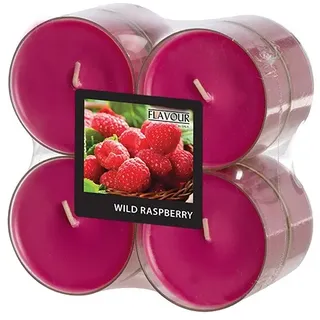 Papstar Maxi-Duftteelichter, Wilde Himbeere, Ø 59 mm · 24 mm, "Flavour", 6 x 8 Stück