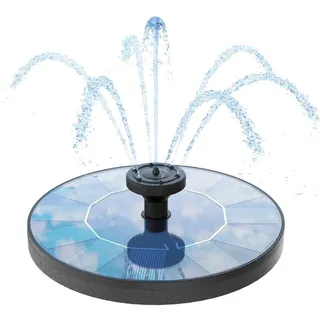 Solarbrunnen, Gartenteichbrunnen, Wasserspiele, Vogelbäder, Solar Pumpe, 6 Sp...
