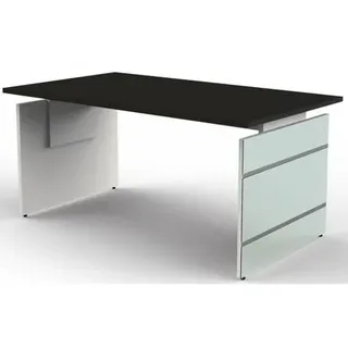 Schreibtisch Lugano Glas BxT 160x80cm anthrazit