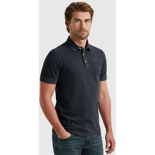 Poloshirt PME LEGEND, Herren, Gr. XXL, blau (salute), Piqué, Obermaterial: 100% Baumwolle, unifarben, regular fit taillenbedeckt, Shirts, mit Logo Stickerei