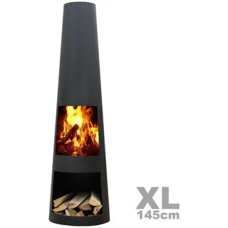 Gardenmaxx Gartenkamin Rengo XL Ø 150 cm Schwarz