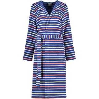 CAWÖ Cawö Bademäntel Damen Kapuze Streifen 3344 blau-multicolor - 12 Weiss