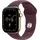 GPS+Cellular 42 mm Titangehäuse Brillantgold Sportarmband Burgunder M/L