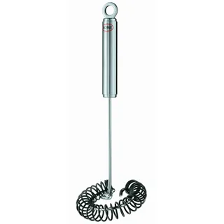 Spiralbesen RÖSLE, silber (edelstahlfarben), Silikon, Schneebesen, Saucenbesen mit Silikonspirale, Edelstahl 18/10, spülmaschinengeeignet