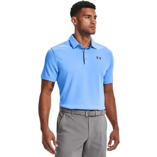UNDER ARMOUR Tech Poloshirt Herren 475 - carolina blue/graphite blue/pitch gray L
