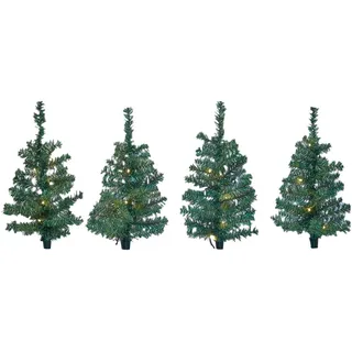 Spetebo Lichterkette Kunststoff 50 cm 4er Set 40 LED grün