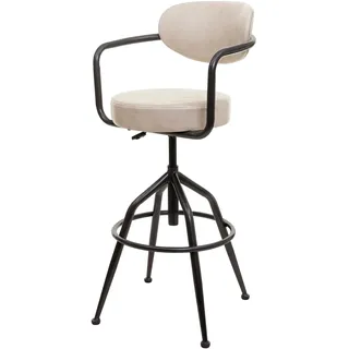 MCW Barhocker H10f drehbar höhenverstellbar rund Vintage Beige