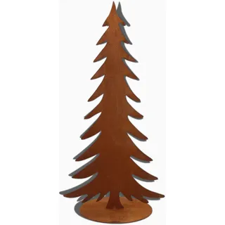 Rostikal Tannenbaum Metall Rost 17 cm, Mini Weihnachtsdeko Tischdeko | Cortenstahl fertig gerostet, Weihnachtsfiguren, drinnen und draußen, handgemacht in Bayern, Fensterdeko im Landhausstil