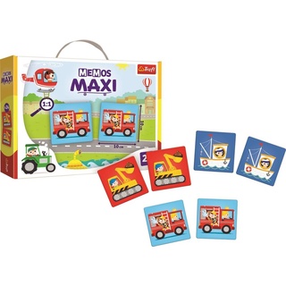 TREFL Bildungsspiel für Kinder Memos Maxi Fahrzeuge 02267 Trefl