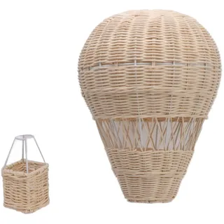 Heißluftballon-Wanddekoration aus Gewebtem Rattan, Hängende Laternen, Kunst für Kinderzimmer, Fotografie-Schlafsaal-Hintergrund, Dekorativer Anhänger für Party, Geburtstag,