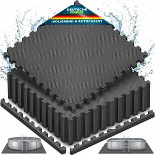 tillvex Pool-Bodenschutzmatte schwarz 62,5x62,5 cm
