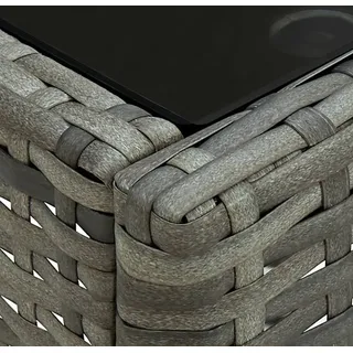 "Winterschlussverkauf " 3-tlg. Bistro-Set - CLORIS - Balkonmöbel/Tisch & stühle - mit Sitzkissen Poly Rattan Grau NeuMöbel 5153689 - Grau