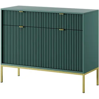 3XE Living Kommode:, Grün, Metall, 104x83x39 cm, Wohnzimmer, Kommoden & Sideboards, Sideboards