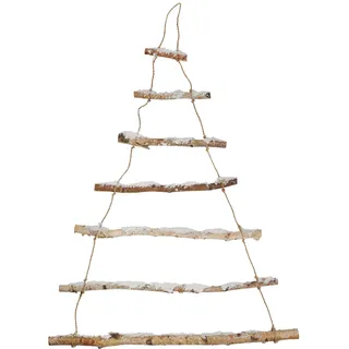 Lights4fun Birkenzweig Baum Holz Wanddeko warmweiß Birkenbaum Weihnachtsdeko Wand Weihnachtsbaum Alternative
