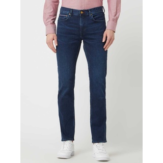 Straight Fit Jeans mit Stretch-Anteil Modell 'Denton', Blau, 34/34