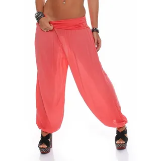 malito more than fashion Haremshose malito Damen Pumphose in Uni Farben, Haremshose zum Tanzen, Aladinho Sommer Haremshose Einheitsgröße rosa 34-42