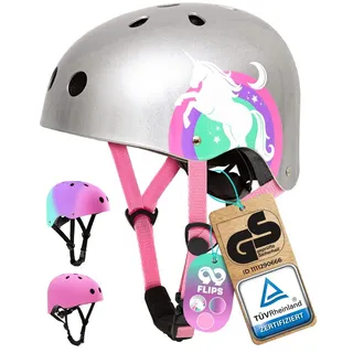 99flips Fahrradhelm Kinder Einhorn Design Pink XS 48-54 cm