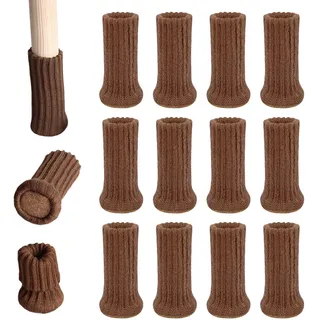 16 Stück Stuhlsocken für Eckige Stuhlbeine,Gestrickte Stuhlbeinsocken,Stuhlsocken für Runde Stuhlbeine Bodenschutz,Filz Chair Leg Floor Protectors,Stuhlbeinschoner,Stuhl Socken,Stuhlschoner Füße Leise