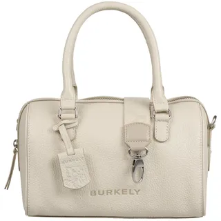 Burkely Henkeltasche Leder Beige/Weiß