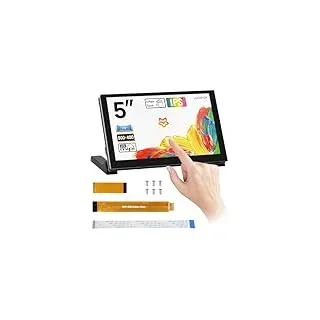 LUCKFOX for Raspberry Pi 5 Touch Screen - 5 inch DSI Display for Pi 5/4B/CM4/CM3 Support 3D Printing, Capacitive Touch 800x480, 178° Viewing Angle, Toughened Glass LCD Panel for Raspberry Display